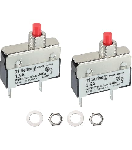TE Connectivity W58-XB1A4A-2 Circuit Breaker; Therm; Push; Cur-Rtg